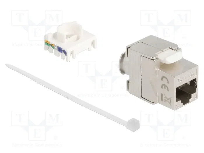 DELOCK Module RJ45 Keystone Cat 6a argent DELOCK Module RJ45 Keystone Cat 6a argent