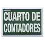WOLFPACK LINEA PROFESIONAL Cartel Cuarto De Contadores 21x30 cm