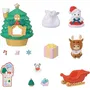 Sylvanian Families - Coffret La Maison du Père Noël - Édition Limitée avec Figurines Bébé Panthère des Neiges et Chien Caramel, Maison Sapin, Traîneau et Accessoires