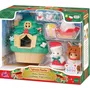 Sylvanian Families - Coffret La Maison du Père Noël - Édition Limitée avec Figurines Bébé Panthère des Neiges et Chien Caramel, Maison Sapin, Traîneau et Accessoires