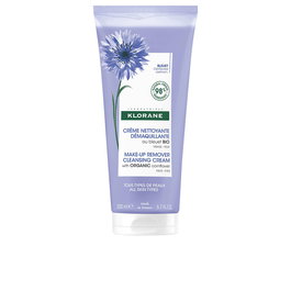 Klorane Crème Nettoyante BIO Bleuet 200 ml - Nettoyage Doux Visage et Yeux, 98% d'Ingrédients Naturels