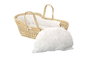 Muñecas Arias Canastilla en osier avec deux anses, alèse, matelas et coussin pour bébé - Lit bébé 26x40x19 cm
