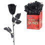 My Other Me - Rose Noir artificielle 43 cm - Lot de 24 pièces en caisse exposante - Composition: 80% polyester, 15% polystyrène, 5% fil de fer