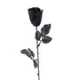 My Other Me - Rose Noir artificielle 43 cm - Lot de 24 pièces en caisse exposante - Composition: 80% polyester, 15% polystyrène, 5% fil de fer