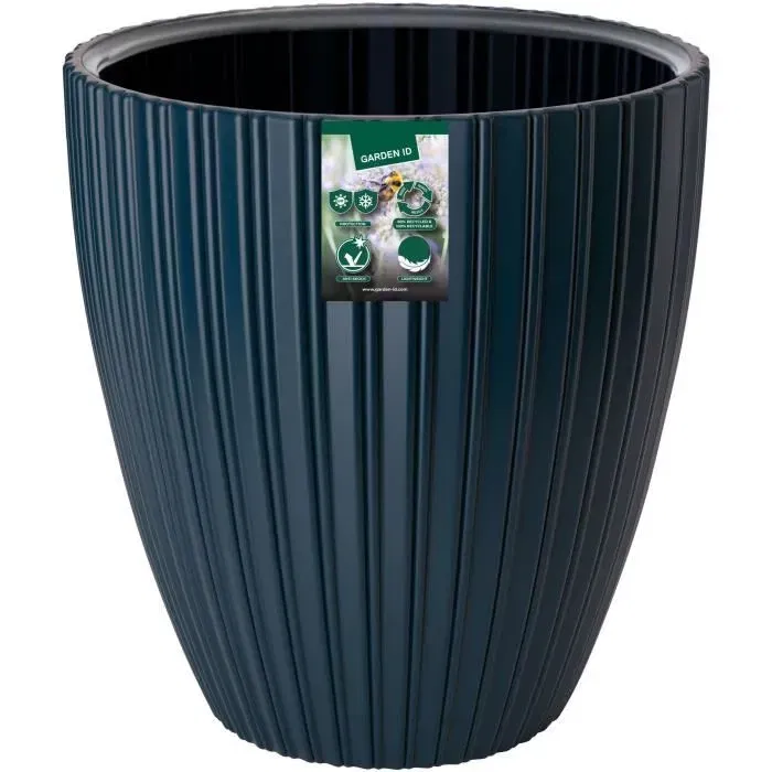 Garden ID Pot de Fleurs FANCY, Éco-Responsable, 80% Plastique Recyclé, Résistant Chocs/Gel/UV, Bleu Pétrole, 40 x 42 cm, pour Jardin, Balcon ou Intérieur Garden ID Pot de Fleurs FANCY, Éco-Responsable, 80% Plastique Recyclé, Résistant Chocs/Gel/UV, Bleu Pétrole, 40 x 42 cm, pour Jardin, Balcon ou Intérieur