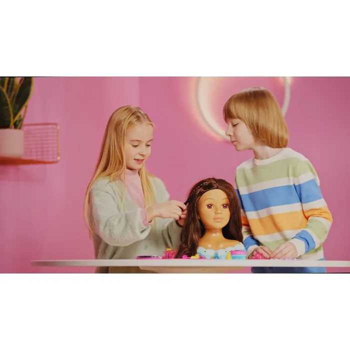 Klein 5201 Mia - Tête à coiffer et maquiller avec accessoires et palette de maquillage - Jouet créatif pour enfant dès 3 ans