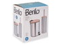 Berilo Lot Corbeille Bambou 3L et Balai Acier 28x28x18 cm (Set de 6)