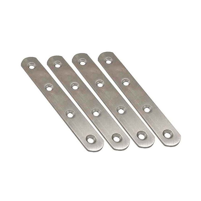 Edm Plaque droite de jonction Plc14, acier inoxydable, 100 x 19 x 2 mm, 4 pièces Edm Plaque droite de jonction Plc14, acier inoxydable, 100 x 19 x 2 mm, 4 pièces