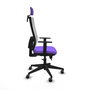 Piqueras y Crespo Chaise de Bureau Horna avec Appui-tête, Lila et Blanc