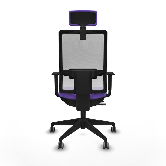 Piqueras y Crespo Chaise de Bureau Horna avec Appui-tête, Lila et Blanc