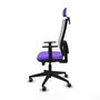Piqueras y Crespo Chaise de Bureau Horna avec Appui-tête, Lila et Blanc