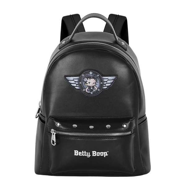 Karactermania Mochila Heady Betty Boop Motor Love, Sac à dos urbain 24.5 x 15 x 29 cm, Noir, PVC