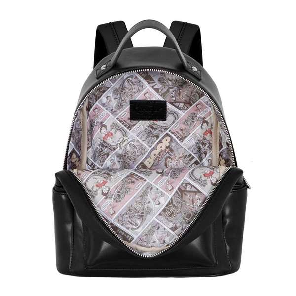 Karactermania Mochila Heady Betty Boop Motor Love, Sac à dos urbain 24.5 x 15 x 29 cm, Noir, PVC