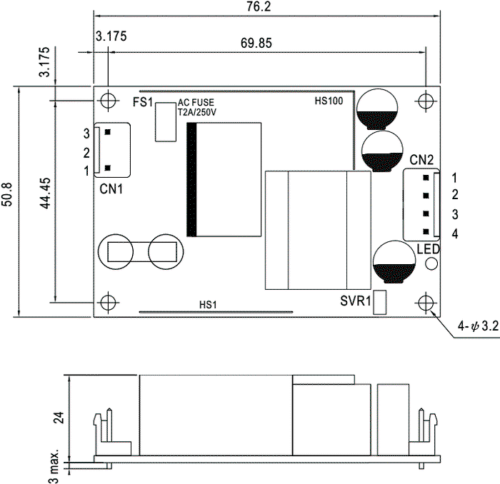 MEAN WELL EPS-65S-12 Alimentation à impulsions 65W 12V DC MEAN WELL EPS-65S-12 Alimentation à impulsions 65W 12V DC