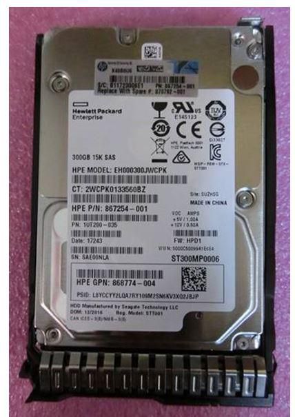 Hewlett Packard Enterprise Disque Dur SAS 12G 300GB 2.5" 15000 tr/min - Disque Dur Entreprise Haute Performance pour Serveurs