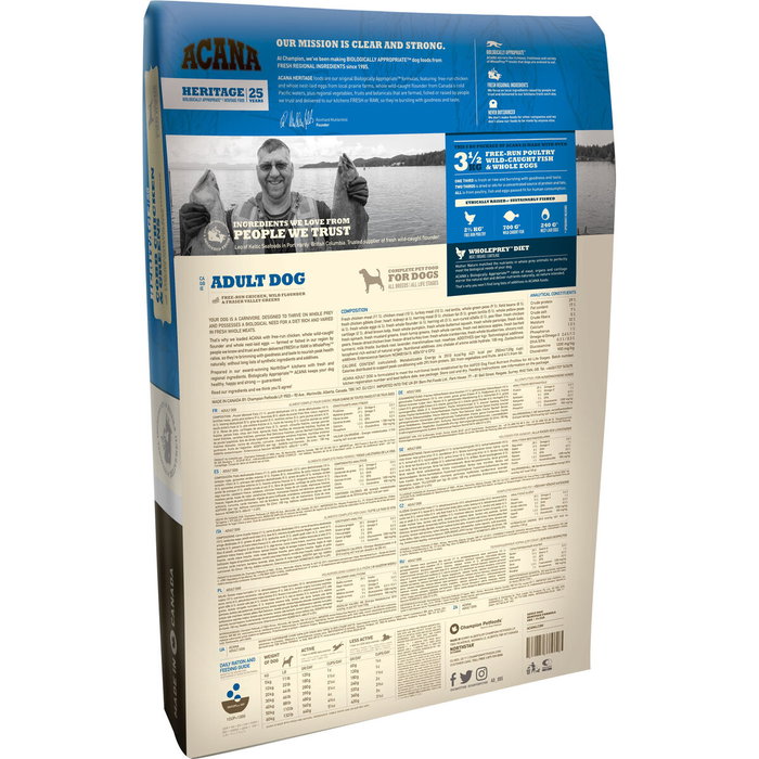 Nourriture Acana Dog TF Heritage Adult Adulte Poulet Dinde Poisson 11,4 Kg 1 kg Nourriture Acana Dog TF Heritage Adult Adulte Poulet Dinde Poisson 11,4 Kg 1 kg