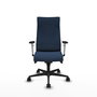 Piqueras Y Crespo Fauteuil Albacete Bleu marine avec mécanisme synchrone et accoudoirs ByN