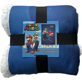 Mario Bros Plaid Sherpa Mario & Luigi 100 x 150 cm