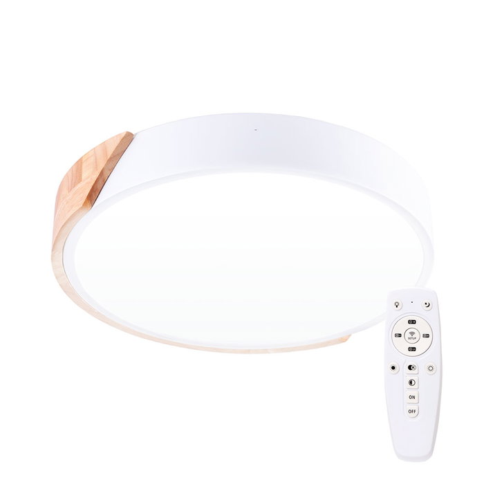 Lot de 2 plafonniers LED ronds bicolores « Veronica » 18 W 1 800 lm CCT