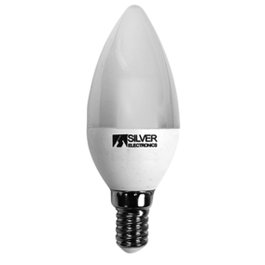 Silver Electronic Vela Ampoule LED Décorative E14 5W 3000K Blanc Chaud 300lm Dimmable A+