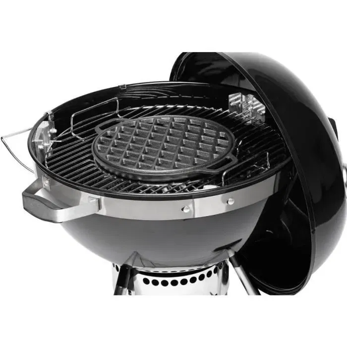 Barbecue au charbon de bois Fieldmann FZG 1017, surface de cuisson 50.5 cm, thermometre integre, 3 hauteurs reglables, avec roulettes