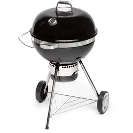 Barbecue au charbon de bois Fieldmann FZG 1017, surface de cuisson 50.5 cm, thermometre integre, 3 hauteurs reglables, avec roulettes