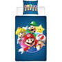 Mario Bros Parure de lit réversible Mario et ses amis, 140 x 200 cm