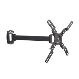 ELBE SP-1342-A Support mural articulé pour téléviseurs 13-42 pouces (33-107 cm), max. 15 kg, compatible VESA, inclinaison 10°, pivot 90°, noir