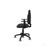 PIQUERAS Y CRESPO Chaise de bureau Algarra, Tissu Noir, Accoudoirs 1D