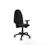 PIQUERAS Y CRESPO Chaise de bureau Algarra, Tissu Noir, Accoudoirs 1D
