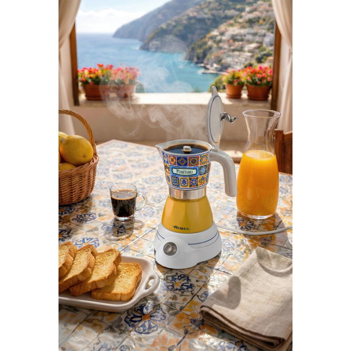 Ariete Moka Aroma - Cafetière moka électrique blanche pour 2 ou 4 tasses