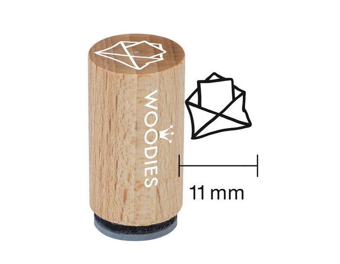 Woodies Mini Sceau en Bois et Caoutchouc 15x25mm Modèle 2 Woodies Mini Sceau en Bois et Caoutchouc 15x25mm Modèle 2