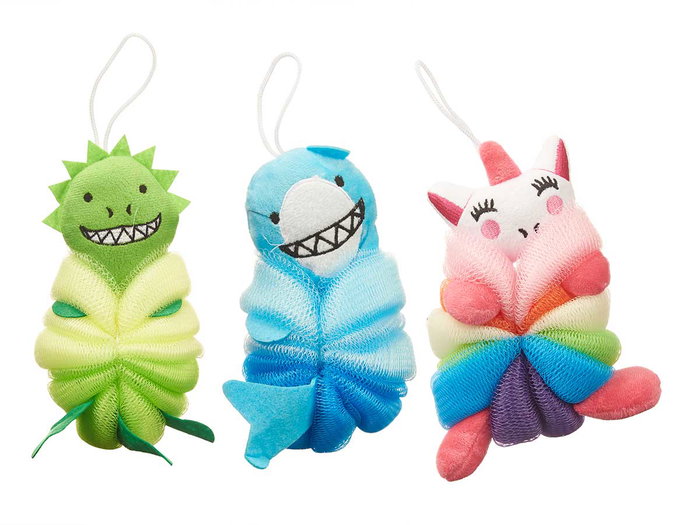 BERILO Lot de 24 grandes éponges de bain pour enfants, multicolore BERILO Lot de 24 grandes éponges de bain pour enfants, multicolore