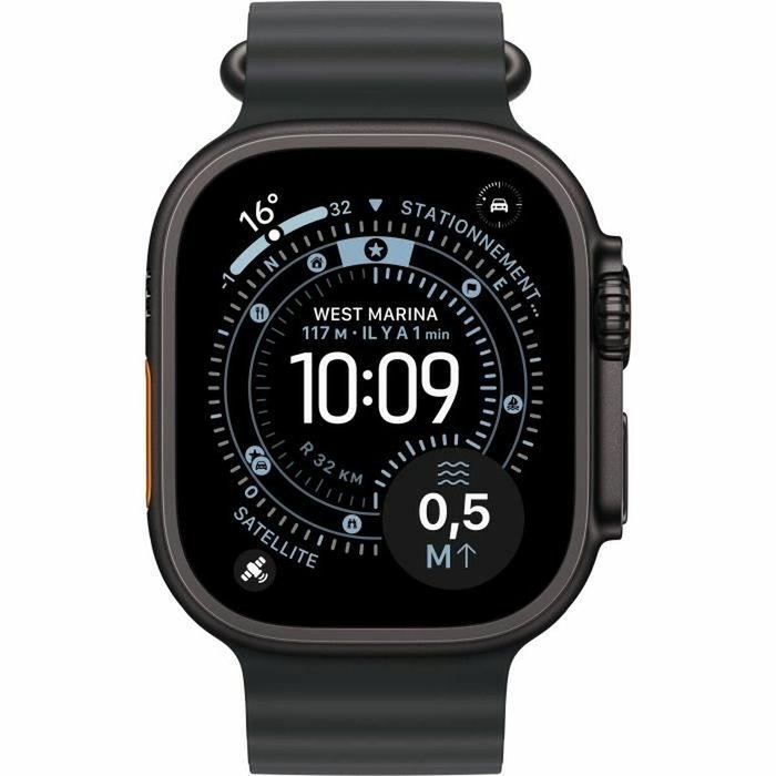 Apple Watch Ultra 3 GPS + Cellular - 49mm - Boîtier Black Titanium - Bracelet Black OceanBand