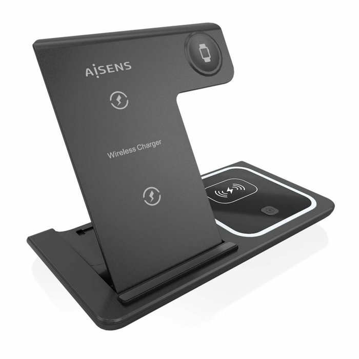 Chargeur mural Aisens ASCH-15W3WC043-BK 3-en-1 Chargeur mural Aisens ASCH-15W3WC043-BK 3-en-1