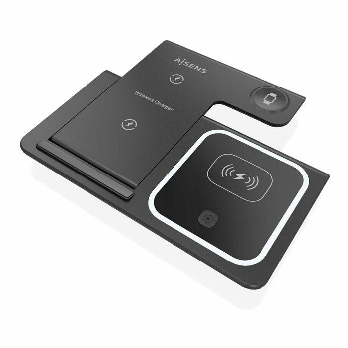 Chargeur mural Aisens ASCH-15W3WC043-BK 3-en-1 Chargeur mural Aisens ASCH-15W3WC043-BK 3-en-1