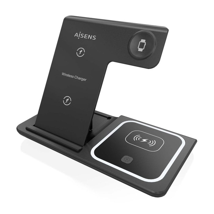 Chargeur mural Aisens ASCH-15W3WC043-BK 3-en-1 Chargeur mural Aisens ASCH-15W3WC043-BK 3-en-1