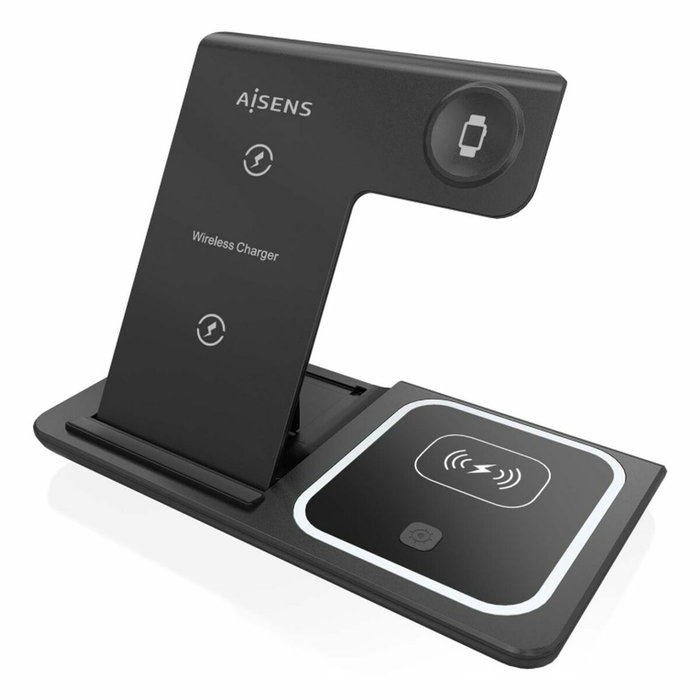 Chargeur mural Aisens ASCH-15W3WC043-BK 3-en-1 Chargeur mural Aisens ASCH-15W3WC043-BK 3-en-1