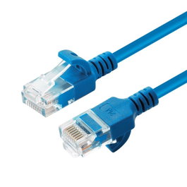 MicroConnect Câble réseau CAT6a U/UTP Slim 2m Bleu