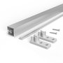 Emuca Kit de 4 profilés transversaux Albeam, aluminium anodisé mat