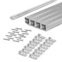Emuca Kit de 4 profilés transversaux Albeam, aluminium anodisé mat