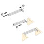 Emuca Kit de 4 profilés transversaux Albeam, aluminium anodisé mat