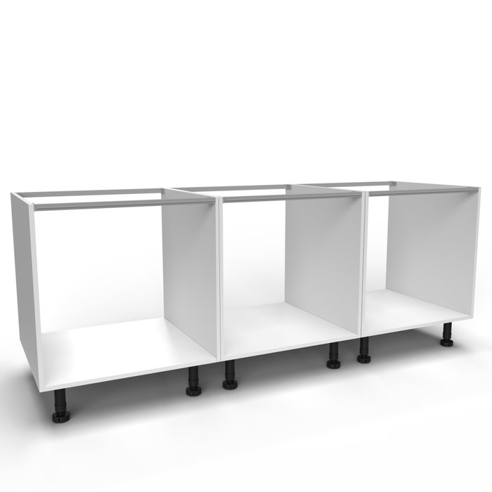 Emuca Kit de 4 profilés transversaux Albeam, aluminium anodisé mat