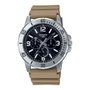 Casio MTP-VD300-5BUDF avec cadran noir et bracelet marron