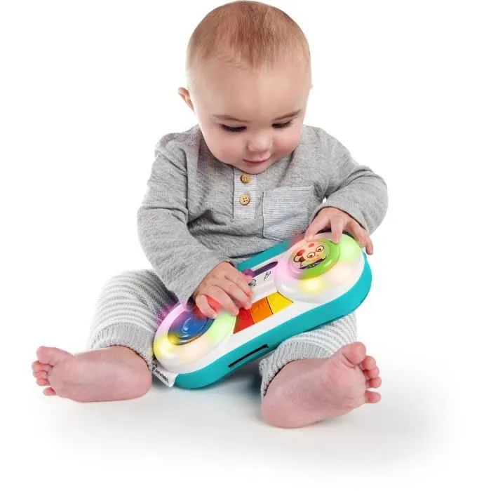 Baby Einstein Radio musicale pour bébé, jouet Toddler Jam avec lumières, 3 stations + 30 mélodies, son et cadeau pour enfant 12M+