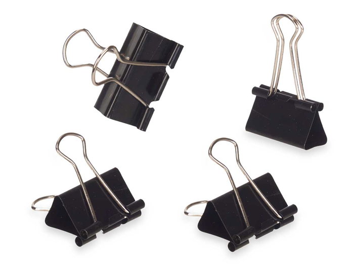 PINCELLO Set 4 Pinces Clips Noir Grand Format