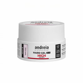 Andreia Hard Gel de construction 2 en 1 haute viscosité couleur rose doux 22 g - Autonivelant, sans acide, sans chauffe, compatible LED/UV