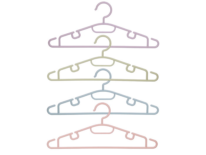 Kipit Lot de 6 Cintres Assortis Couleurs Pastel 39,5 x 17 x 0,67 cm (Set de 24) Kipit Lot de 6 Cintres Assortis Couleurs Pastel 39,5 x 17 x 0,67 cm (Set de 24)