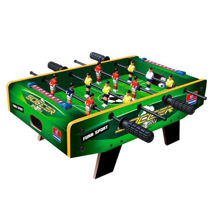 TACHAN Futbolin de Table avec Pieds et Compteur Manuel, Tiges en Caoutchouc, Dimensions 51x31x18.5 cm, pour Adultes +14 ans TACHAN Futbolin de Table avec Pieds et Compteur Manuel, Tiges en Caoutchouc, Dimensions 51x31x18.5 cm, pour Adultes +14 ans