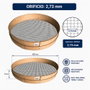 Tuman Criba Madera 50cmø Nº 8 - Orifice 2,9mm